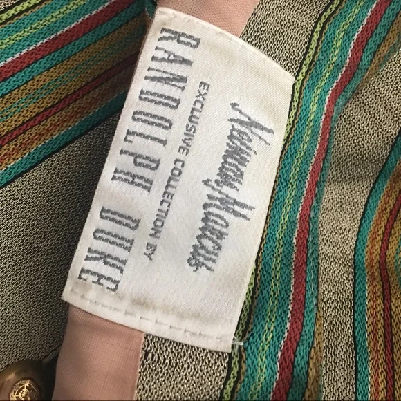 Vintage Neiman Marcus x Randolph Duke Metallic Striped Vest | Size M - Picture 5 of 5